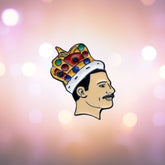 Freddie Mercury With A Crown Enamel Pin